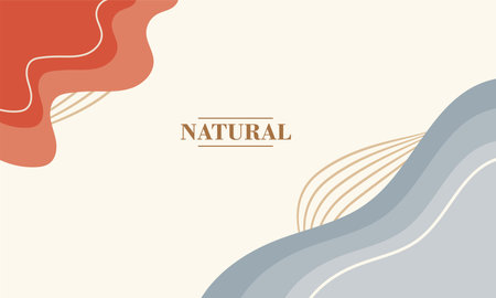 simple abstract natural flat design background designのイラスト素材