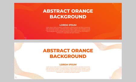 abstract orange gradient banner template collection designのイラスト素材