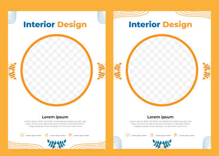 abstract hand drawn flyer template collection designのイラスト素材