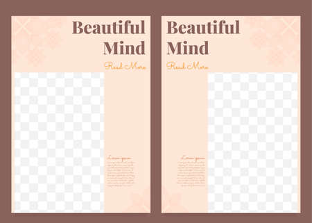 beautiful mind flyer template collection designのイラスト素材