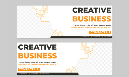creative business horizontal banner template designのイラスト素材