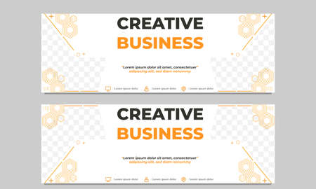 creative business horizontal banner template designのイラスト素材