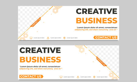 creative business horizontal banner template designのイラスト素材