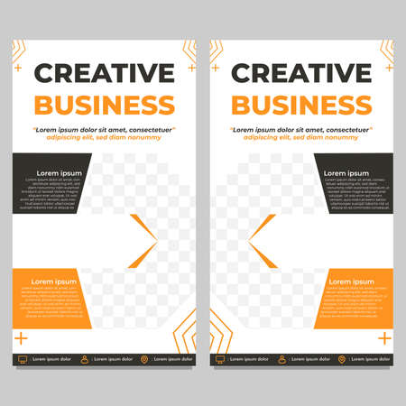 creative business social media story template designのイラスト素材