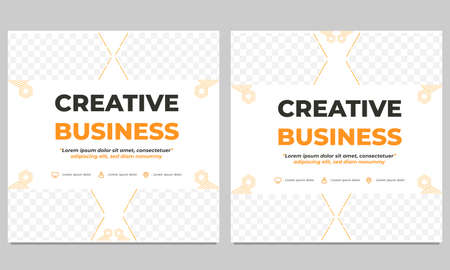 creative business social media post template designのイラスト素材
