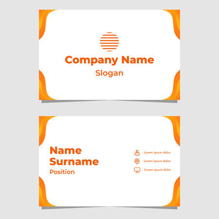 orange gradient business card template designのイラスト素材