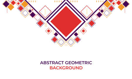 flat colorful abstract geometric background designのイラスト素材