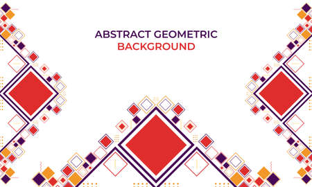 flat colorful abstract geometric background designのイラスト素材