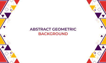 colorful triangle geometric shape background designのイラスト素材