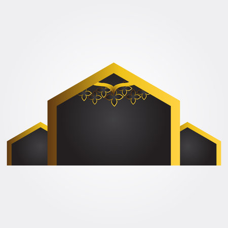 luxury gold ornament on white backgroundのイラスト素材