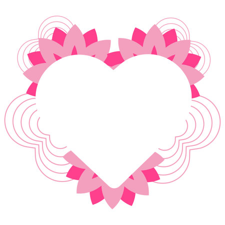 romantic abstract heart love ornament designのイラスト素材