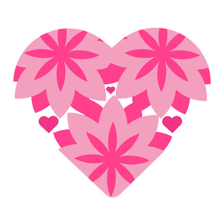 romantic abstract heart love ornament designのイラスト素材