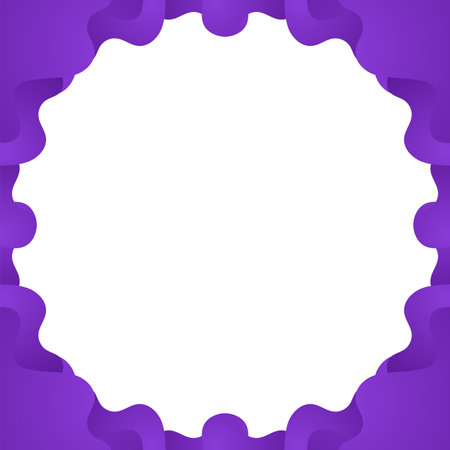 blue gradient floral frame designのイラスト素材
