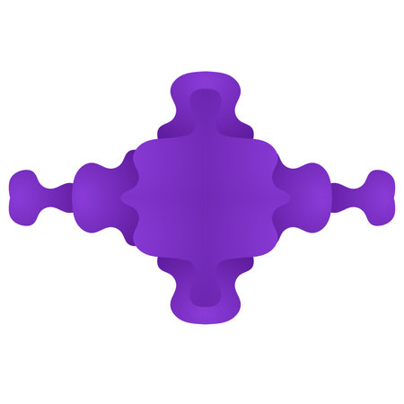 blue gradient abstract floral shape for ornament designのイラスト素材