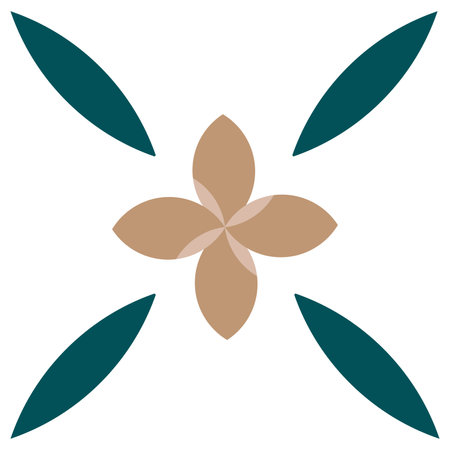 flower ornament, floral ornament, decorative design elementのイラスト素材