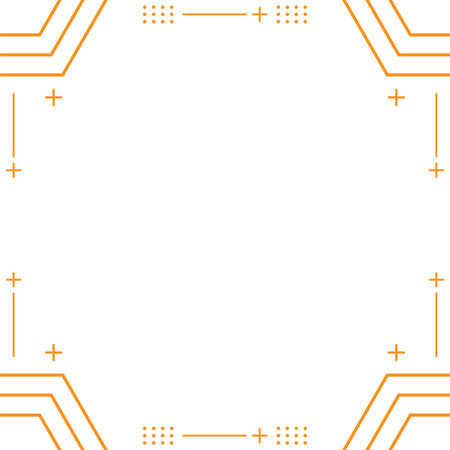 modern geometric hexagonal frame design elementのイラスト素材
