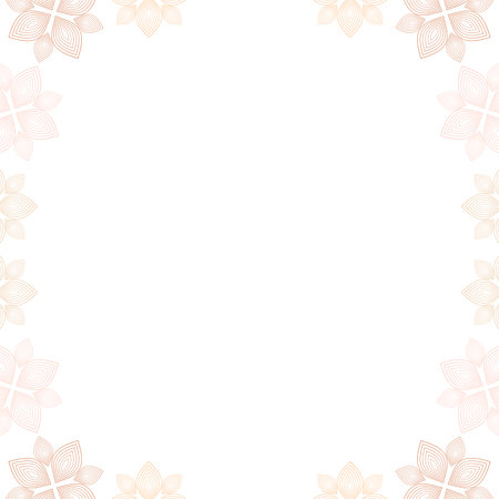 Beautiful flower frame, flower decorative ornament. element for design.のイラスト素材