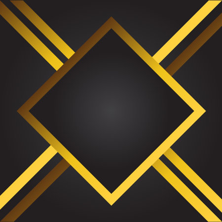 Abstract black background with golden floral ornament. Vector illustration for your design.のイラスト素材