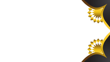 luxury gold floral on black background. perfect for marketing and promotion. vector backgroundのイラスト素材