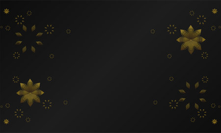 Abstract black background with golden elements.のイラスト素材