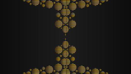 Abstract black background with golden elements.