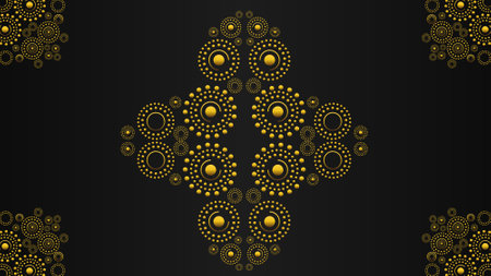 Abstract geometric background with gold elements.のイラスト素材