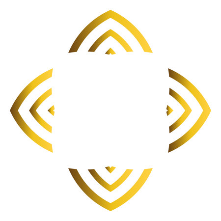 abstract gold geometric ornament design elementのイラスト素材