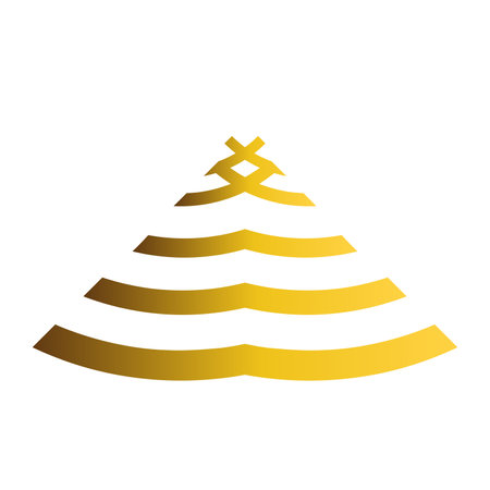 abstract gold geometric ornament design elementのイラスト素材