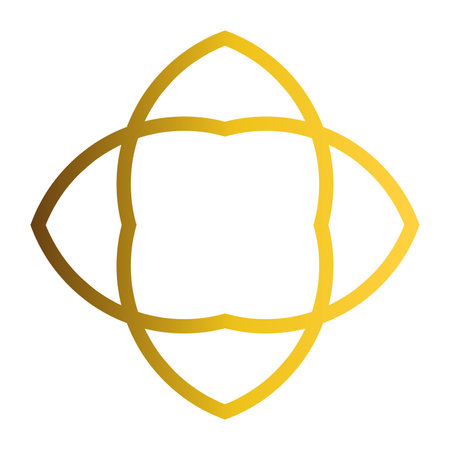 abstract gold geometric ornament design elementのイラスト素材