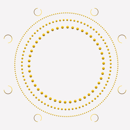 gold circle ornament design elementのイラスト素材