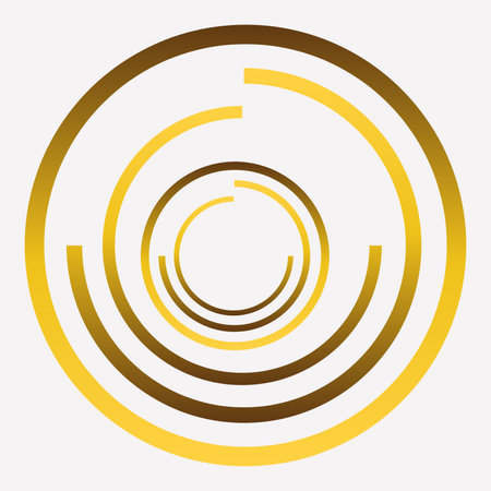 gold circle ornament design elementのイラスト素材