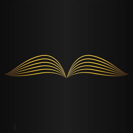 golden flower ornament on a black background.のイラスト素材