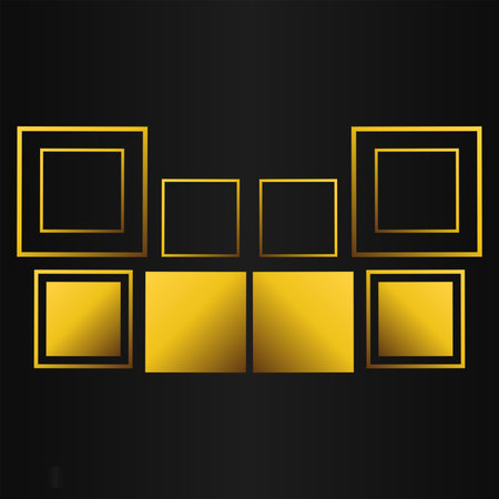 Abstract geometric background with squares. on black backgroundのイラスト素材