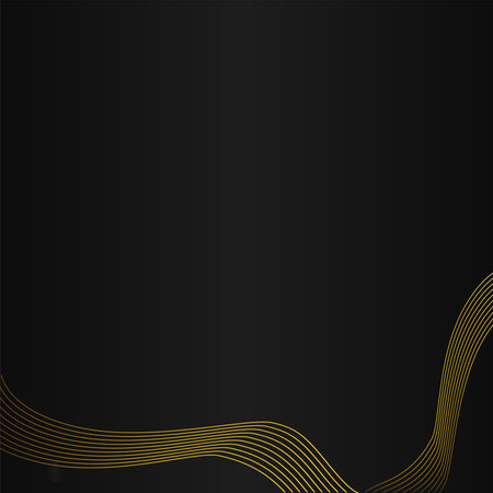 Abstract golden line on black background.のイラスト素材
