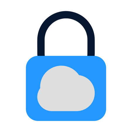 Padlock icon isolated on white background. Flat design, Clean and Minimal style