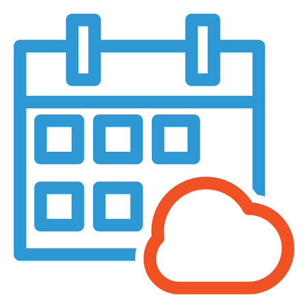 clean modern outline calendar icon isolated on white backgroundのイラスト素材