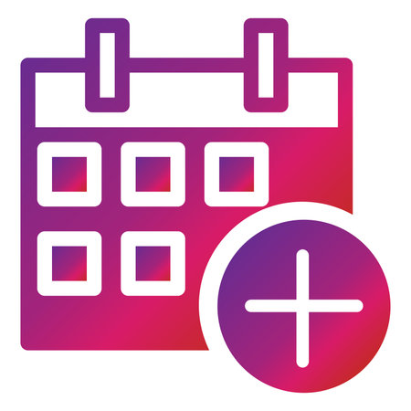 gradient style calendar icon isolated on white backgroundのイラスト素材