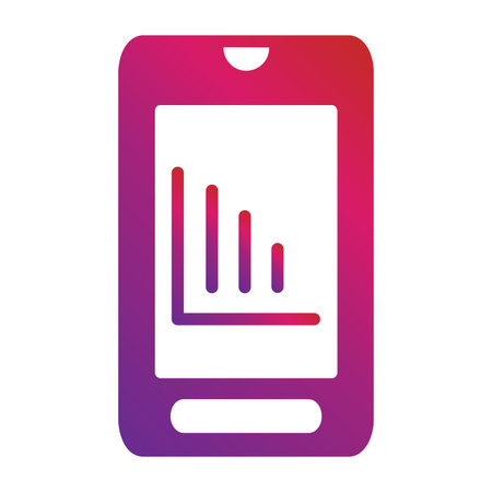 gradient style mobile icon isolated on white backgroundのイラスト素材