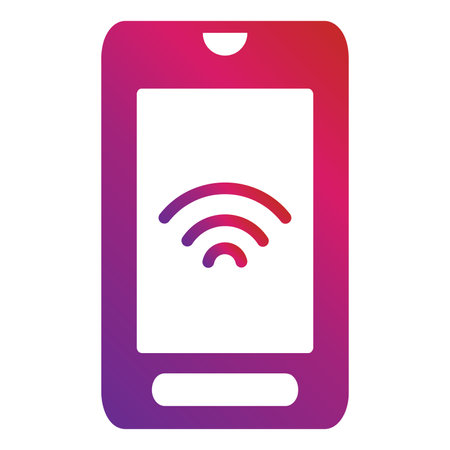 gradient style mobile icon isolated on white backgroundのイラスト素材