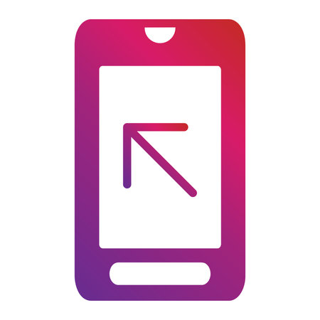 gradient style mobile icon isolated on white backgroundのイラスト素材