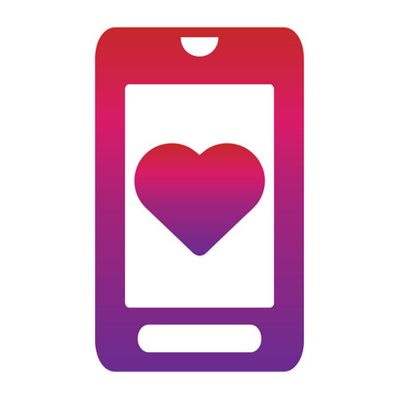 gradient style mobile icon isolated on white backgroundのイラスト素材