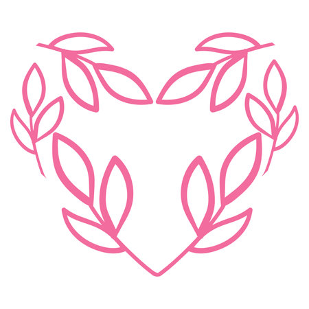 pink heart love decoration elementのイラスト素材