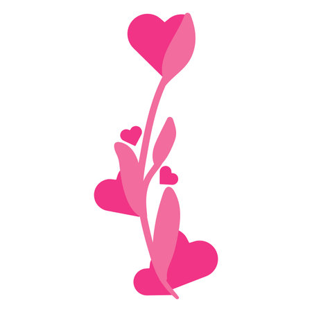 pink heart love decoration elementのイラスト素材