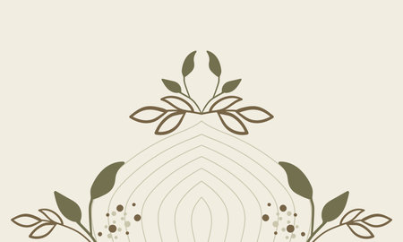 Elegant floral background with leaves and branches ornamentのイラスト素材