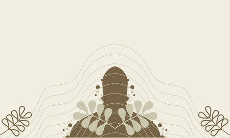 floral background with leaves and branches ornamentのイラスト素材