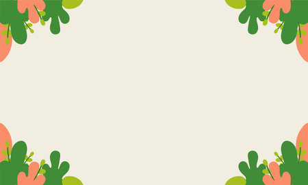 floral background with flowers and leaves ornamentのイラスト素材