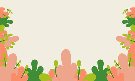floral background with flowers and leaves ornament