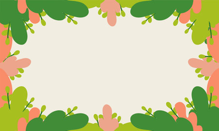 beautiful flower and floral ornament background with copy spaceのイラスト素材