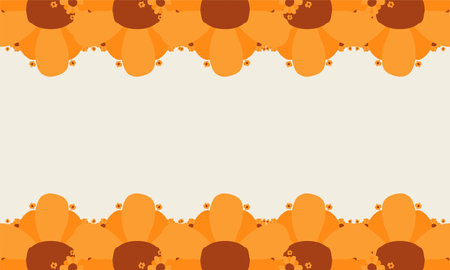 beautiful flower and floral ornament background with copy spaceのイラスト素材