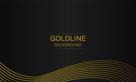 luxury abstract gold line on black background designのイラスト素材